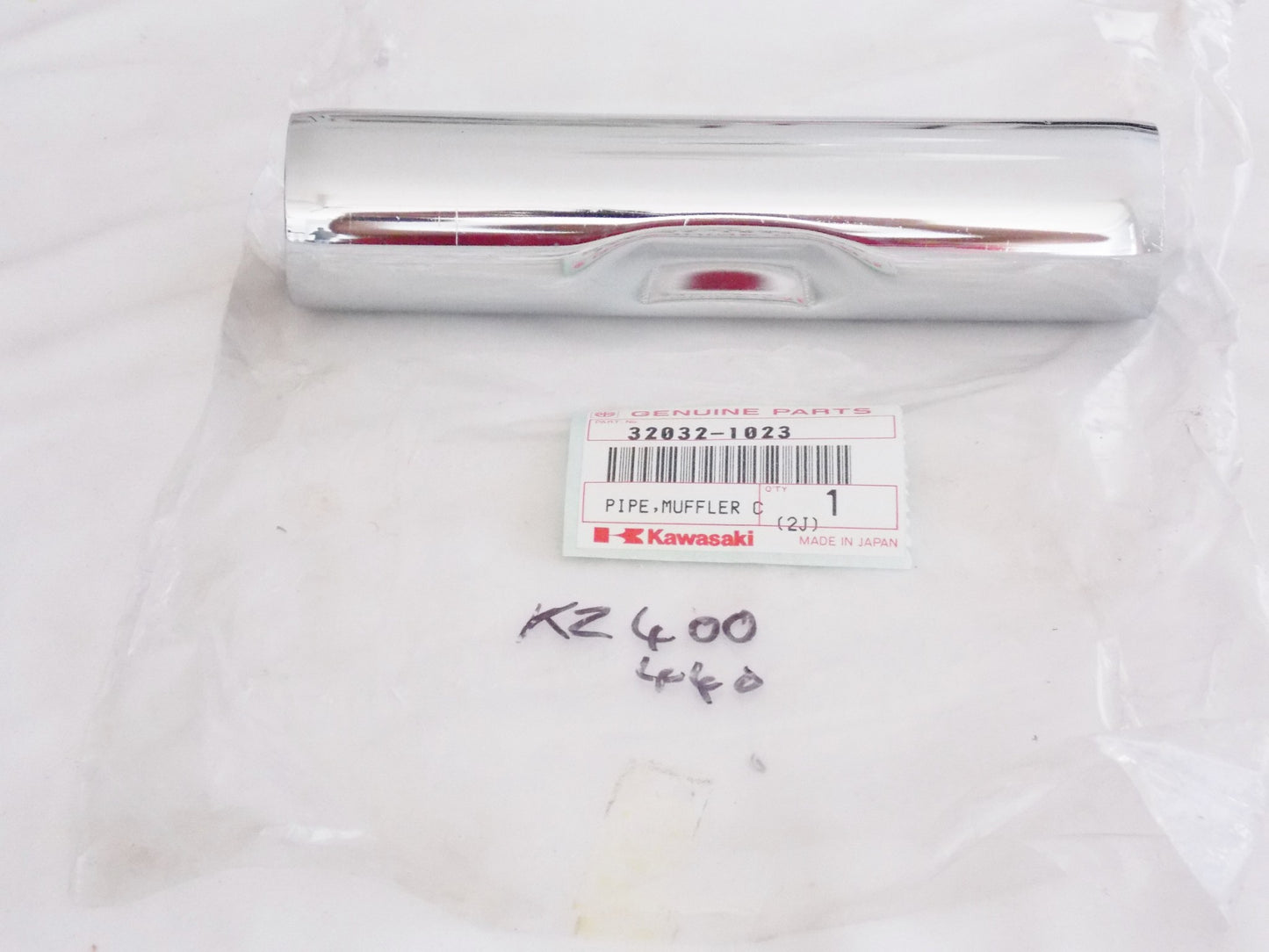 NOS OEM KAWASAKI 1979-1983 KZ400/440 MUFFLER CONNECTING PIPE 32032-1023 - MotoRaider