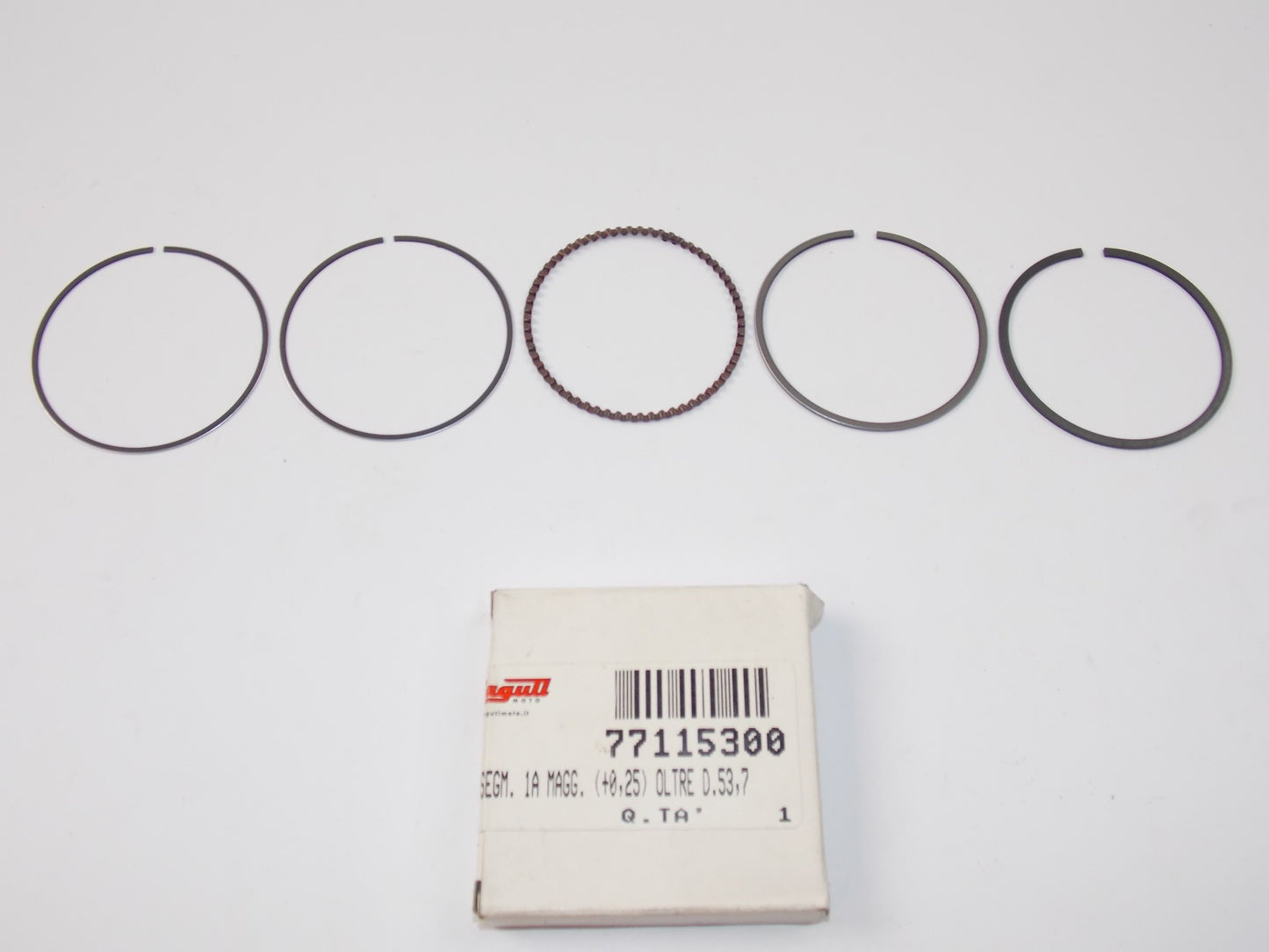OEM MALAGUTI MADISON R 125 Restyling 1° PISTON RING SET (+0,25)D=53,7 771.153.00 - MotoRaider