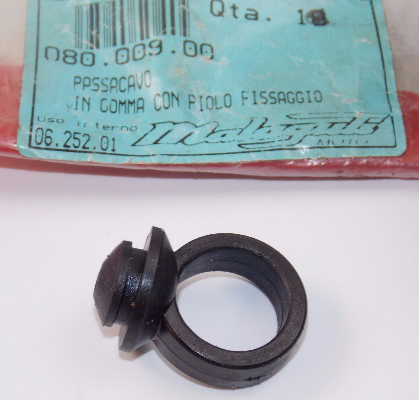 OEM MALAGUTI CIAK 50 MONODISCO RUBBER CABLE HOLDER WITH PEG MOUNTING 080.009.00 - MotoRaider