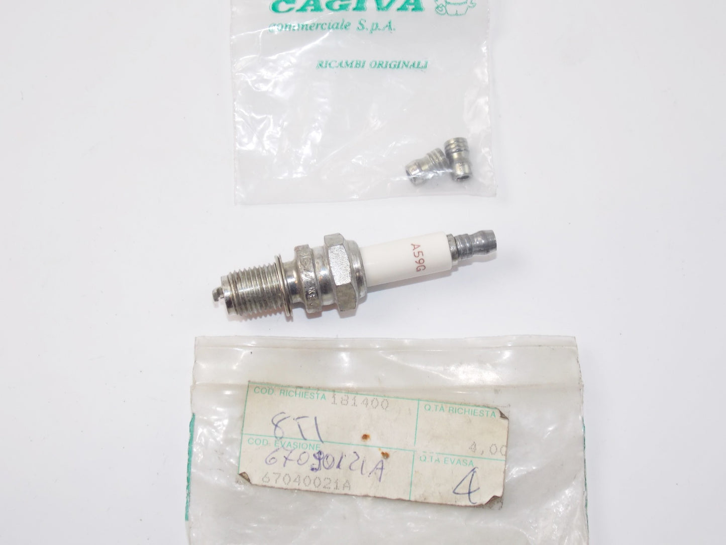 OEM CAGIVA 01-05 SPORT TOURIN ST4 SUPERBIKE 748/R/S/E 996/S SPARK PLUG 67090121A - MotoRaider