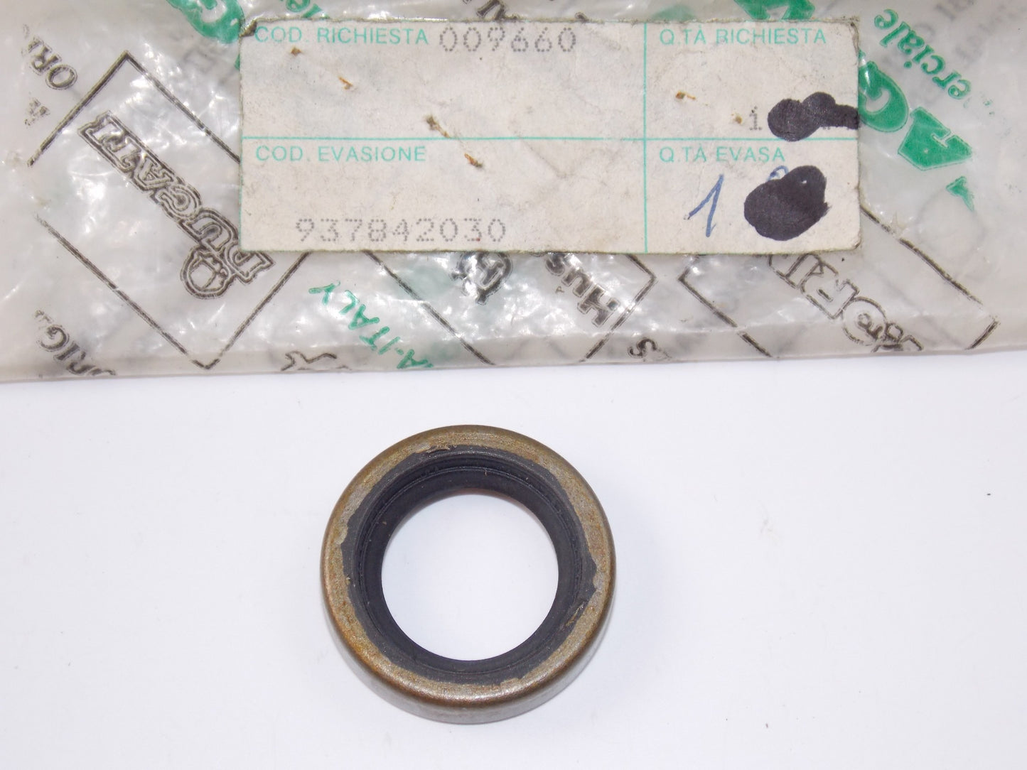 NOS OEM DUCATI MONSTER 900 SS SUPERBIKE 748/996 OIL SEAL 30x20x7 # 937842030 - MotoRaider