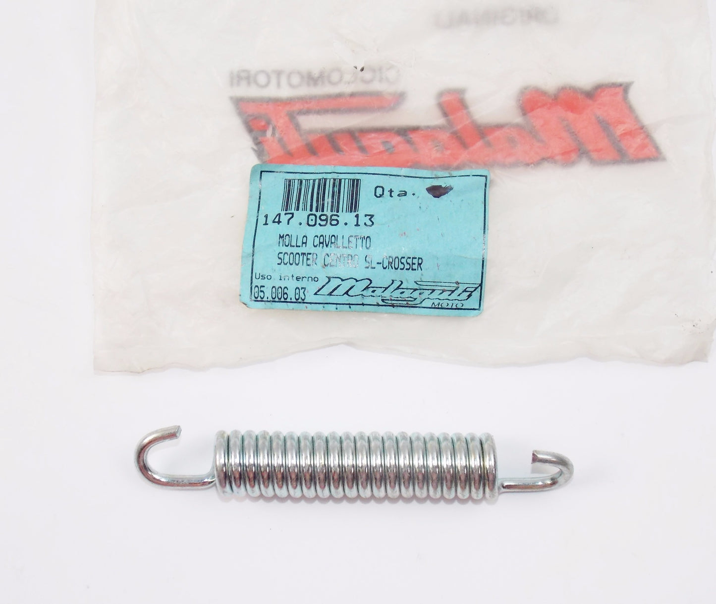 NOS OEM MALAGUTI 97-98 CROSSER CR1 STAND RETURN SPRING 147.096.13 - MotoRaider