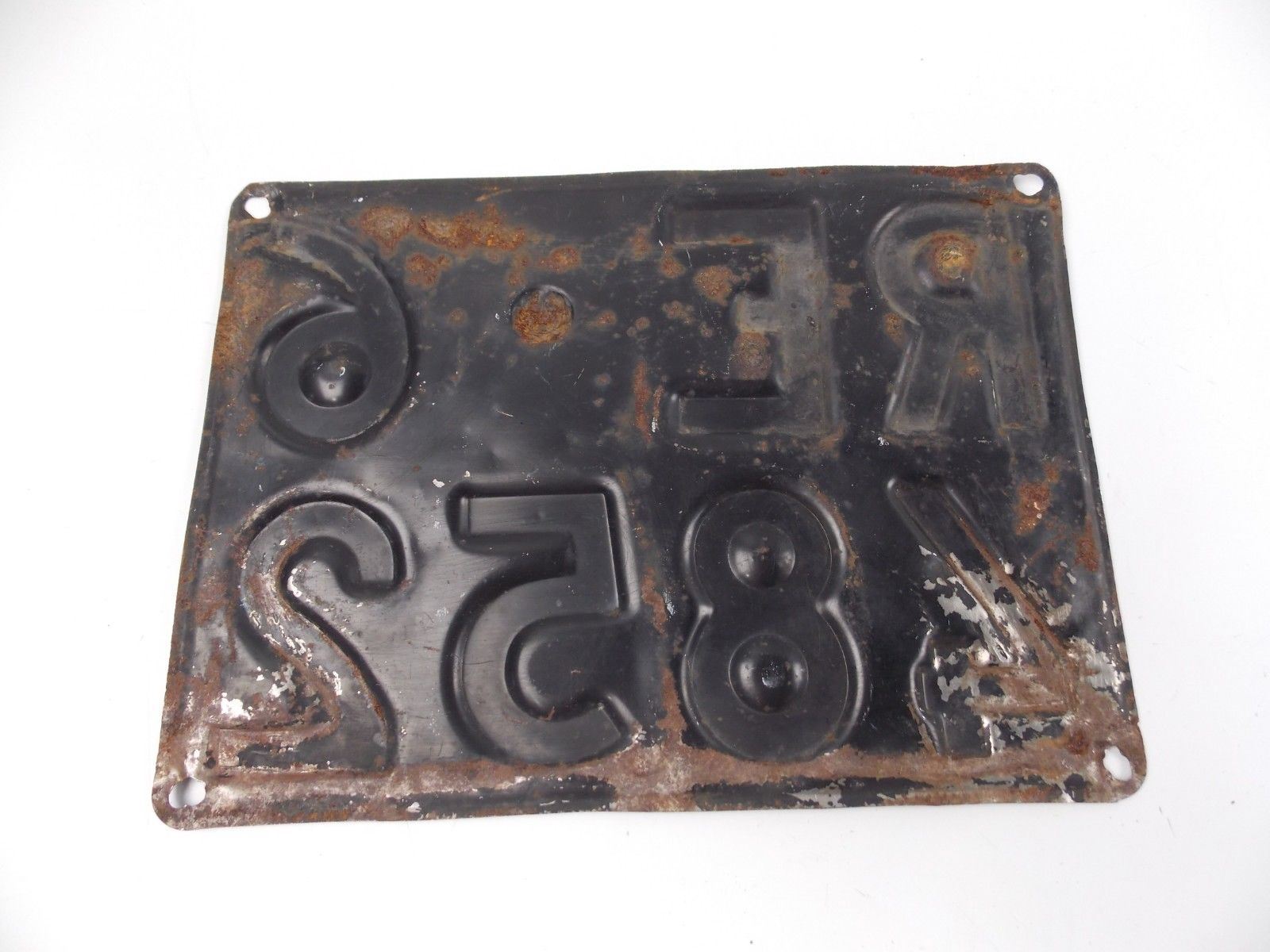 1950's VINTAGE ITALIAN STEEL RR LICENSE PLATE FRONT REAR FERRARI PORSCHE LANCIA - MotoRaider