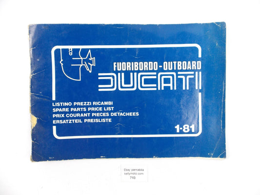 1-81 DUCATI MARINE BOAT INBOARD OUTBOARD MOTOR SPARE PART PRICE LIST MANUAL BOOK - MotoRaider