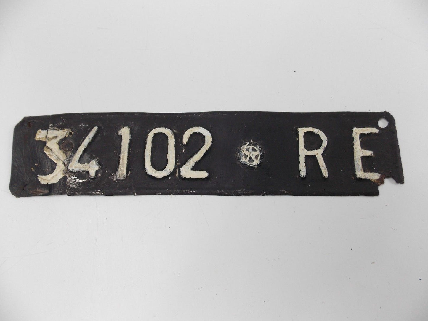 1950's VINTAGE ITALIAN STEEL LICENSE PLATES FRONT REAR FERRARI PORSCHE LANCIA MG - MotoRaider