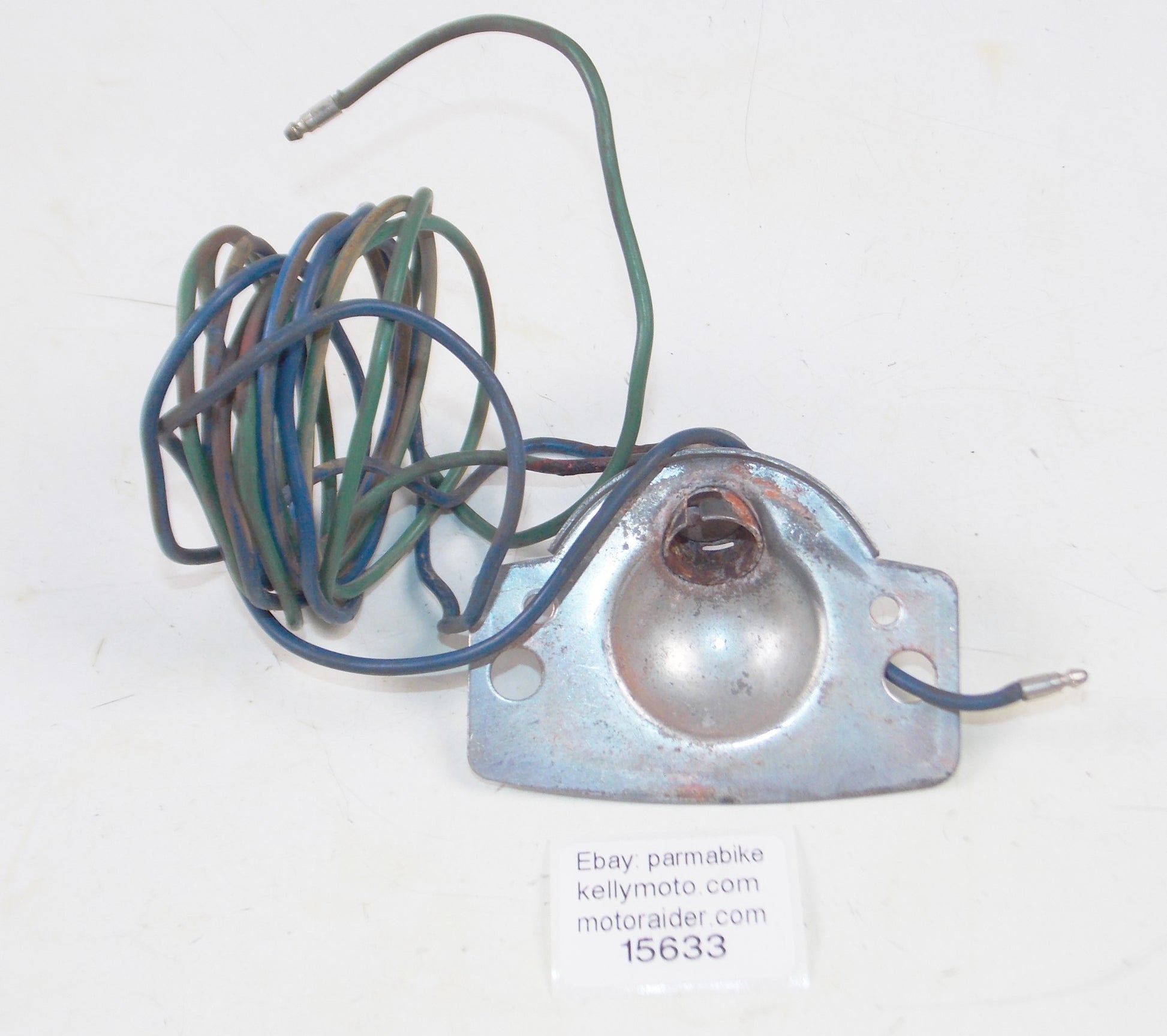 1950 HONDA CA 150 DREAM TAIL LIGHT BASE PLATE SOCKET + WIRE - MotoRaider