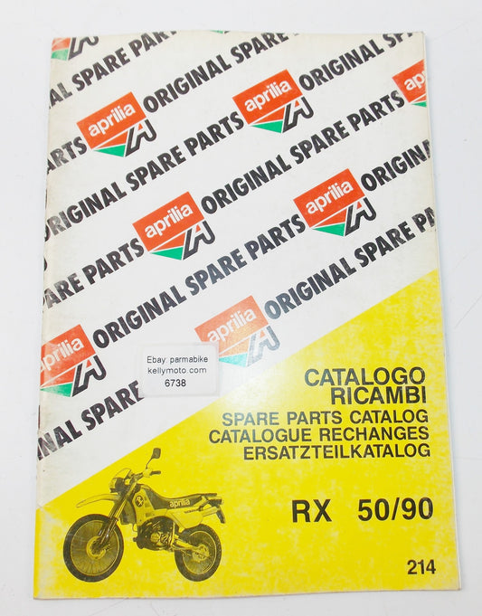1990 APRILIA RX50 MOTOR CHASSIS FRAME SPARE PART CATALOG BOOK DIAGRAM MANUAL 214 - MotoRaider