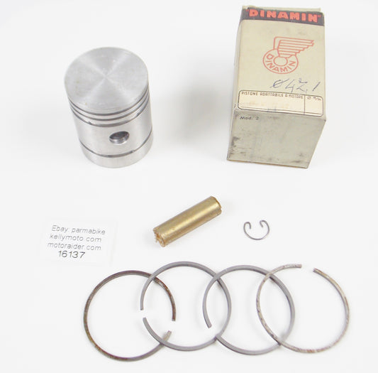 NOS DINAMIN MOTOCYCLES PISTON 47.1MM + RINGS + PIN + CIECLIP MV 83 VINTAGE 16137 - MotoRaider