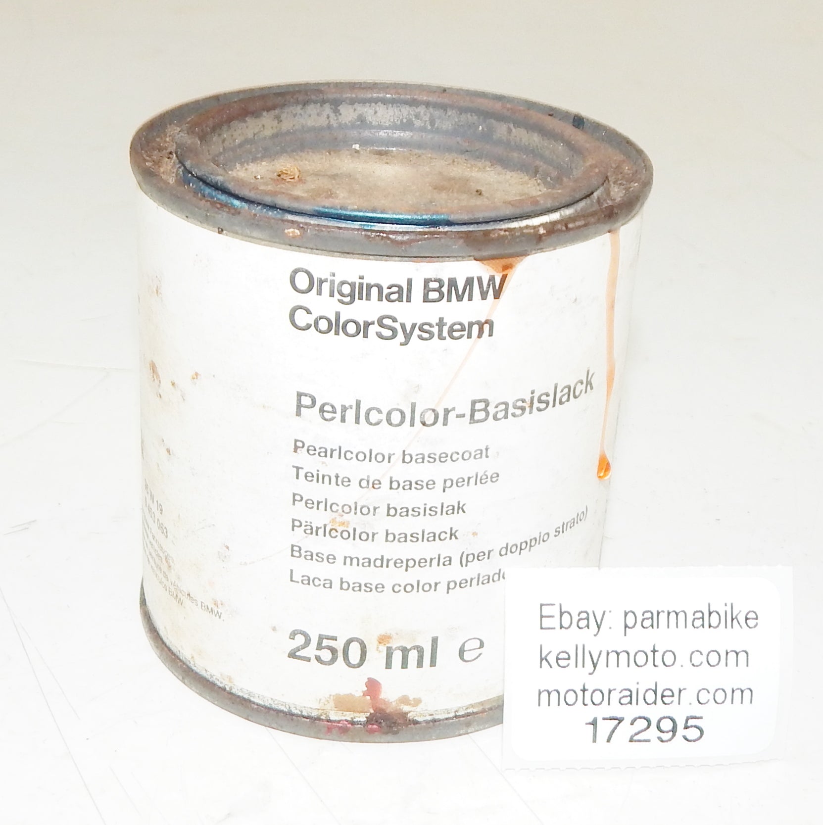 OEM BMW PAINT CAN 250ml PEARLCOLOR BASECOAT BMW 277 PINE GREEN (PINIENGRÜN) - MotoRaider