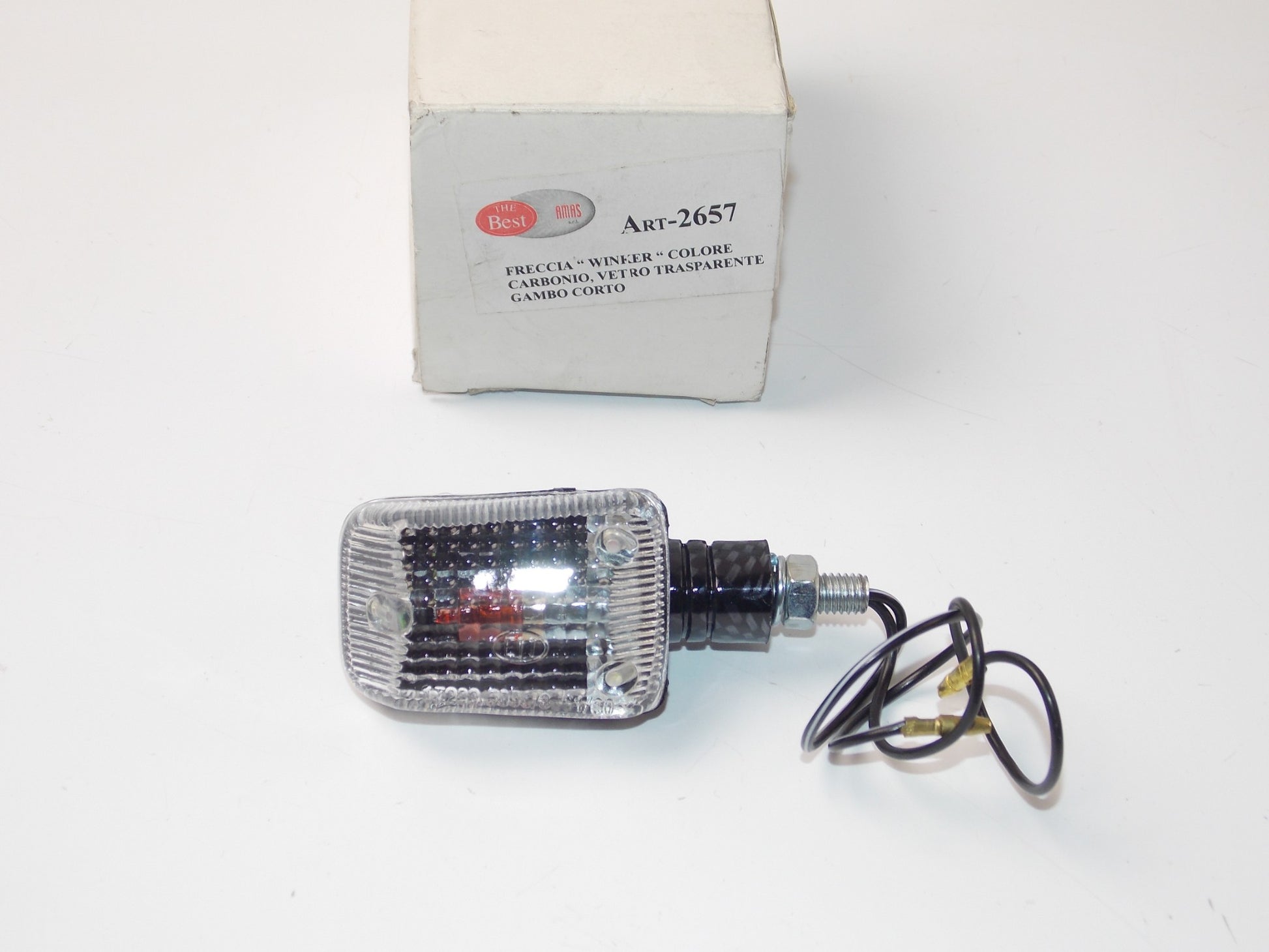 CARBON FIBER LOOK CLEAR LENS TURN SIGNAL BLINKER SUZUKI KAWASAKI YAMAHA HONDA - MotoRaider
