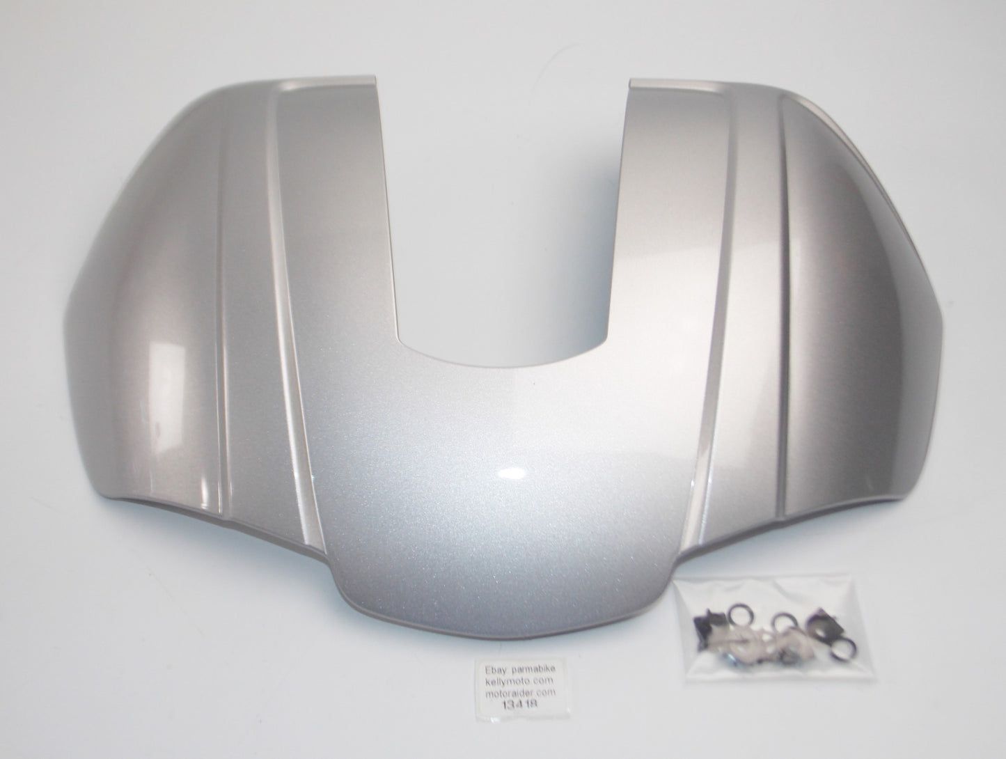 OEM PEUGEOT TOP LUGGAGE CASE 34 LITER COVER LID PANEL SILVER GRAY A06351M5 - MotoRaider