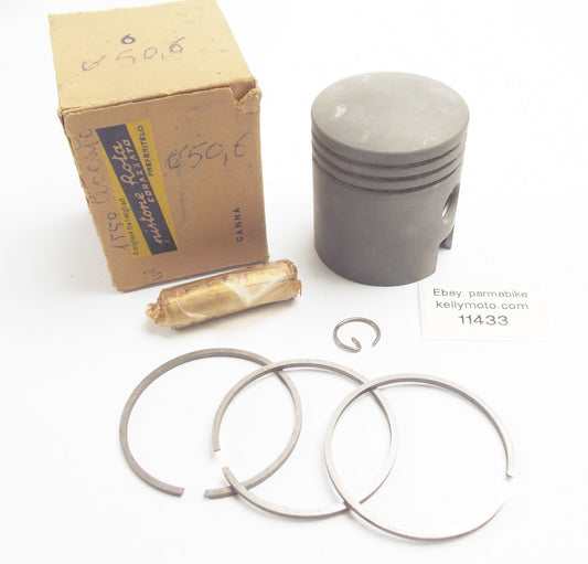 NOS ROTA PISTON + RINGS + PIN + CLIP DIAMETER 50.6 mm ZANELLA CECCATO 100 cc - MotoRaider