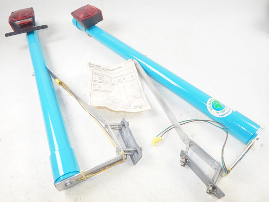BOAT TRAILER LIGHT BLUE 2"-4" FRAME CHANNEL SEA BEAMS POST WITH LIGHTS VINTAGE - MotoRaider