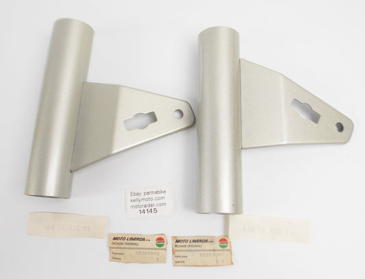 ZUNDAPP LAVERDA LZ50 RIGHT LEFT HEADLIGHT MOUNT SUPPORT SILVER 50203097 50203098 - MotoRaider