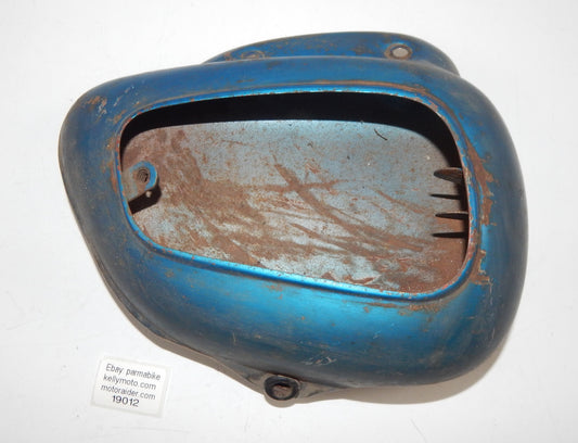 1960's MORINI CORSARO PIRATE RIGHT TOOL BOX FRAME SIDE COVER BLUE VINTAGE ITALY - MotoRaider