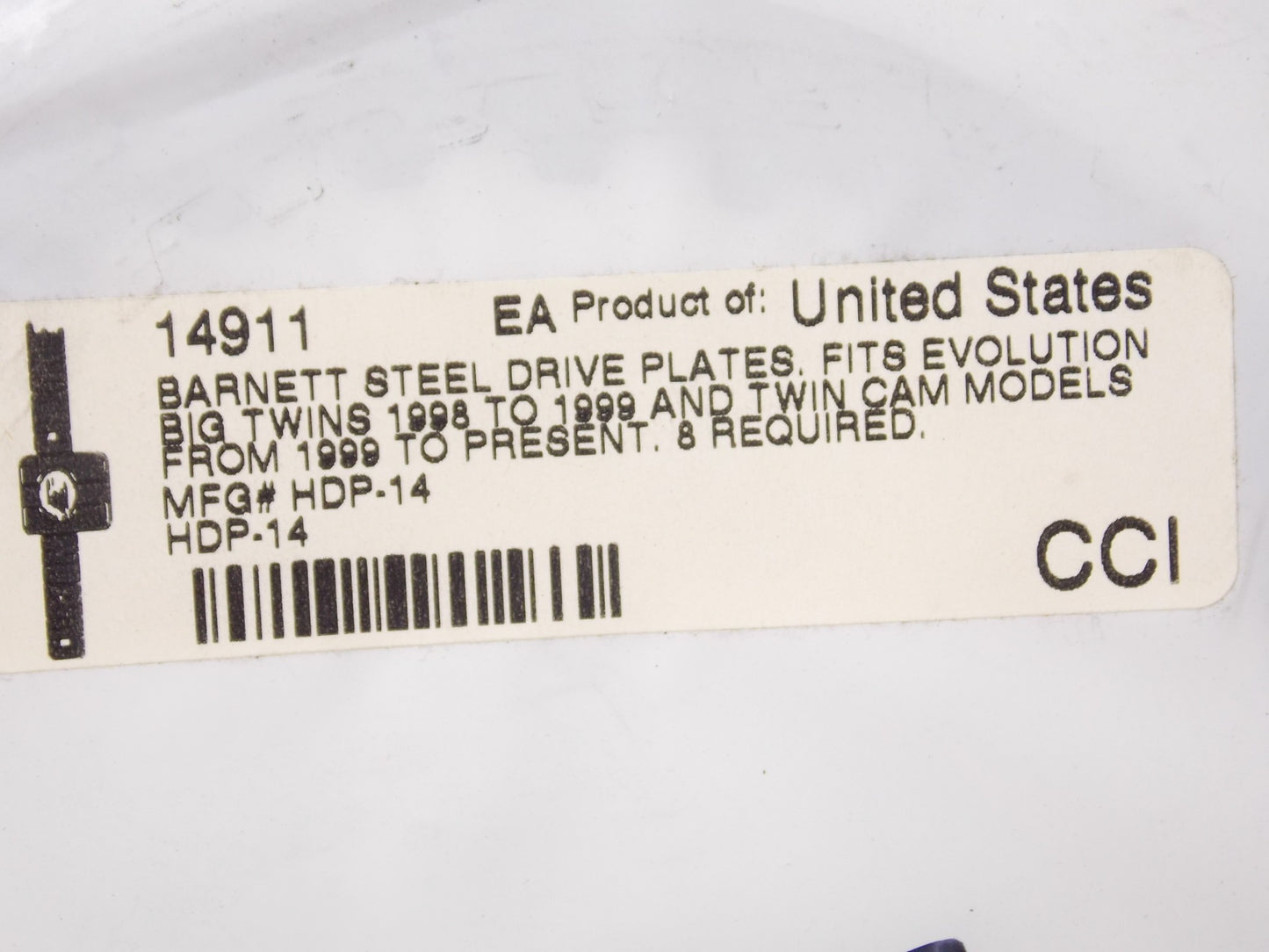 NOS BARNETT HARLEY DAVIDSON BIG TWINS 1998-99 STEEL CLUTCH DRIVE PLATE 14911 - MotoRaider