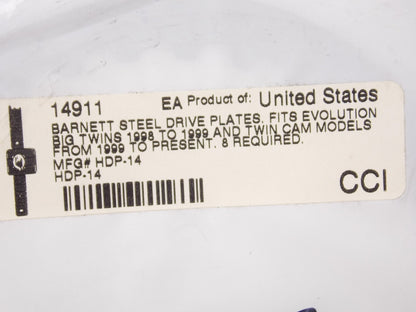 NOS BARNETT HARLEY DAVIDSON BIG TWINS 1998-99 STEEL CLUTCH DRIVE PLATE 14911 - MotoRaider