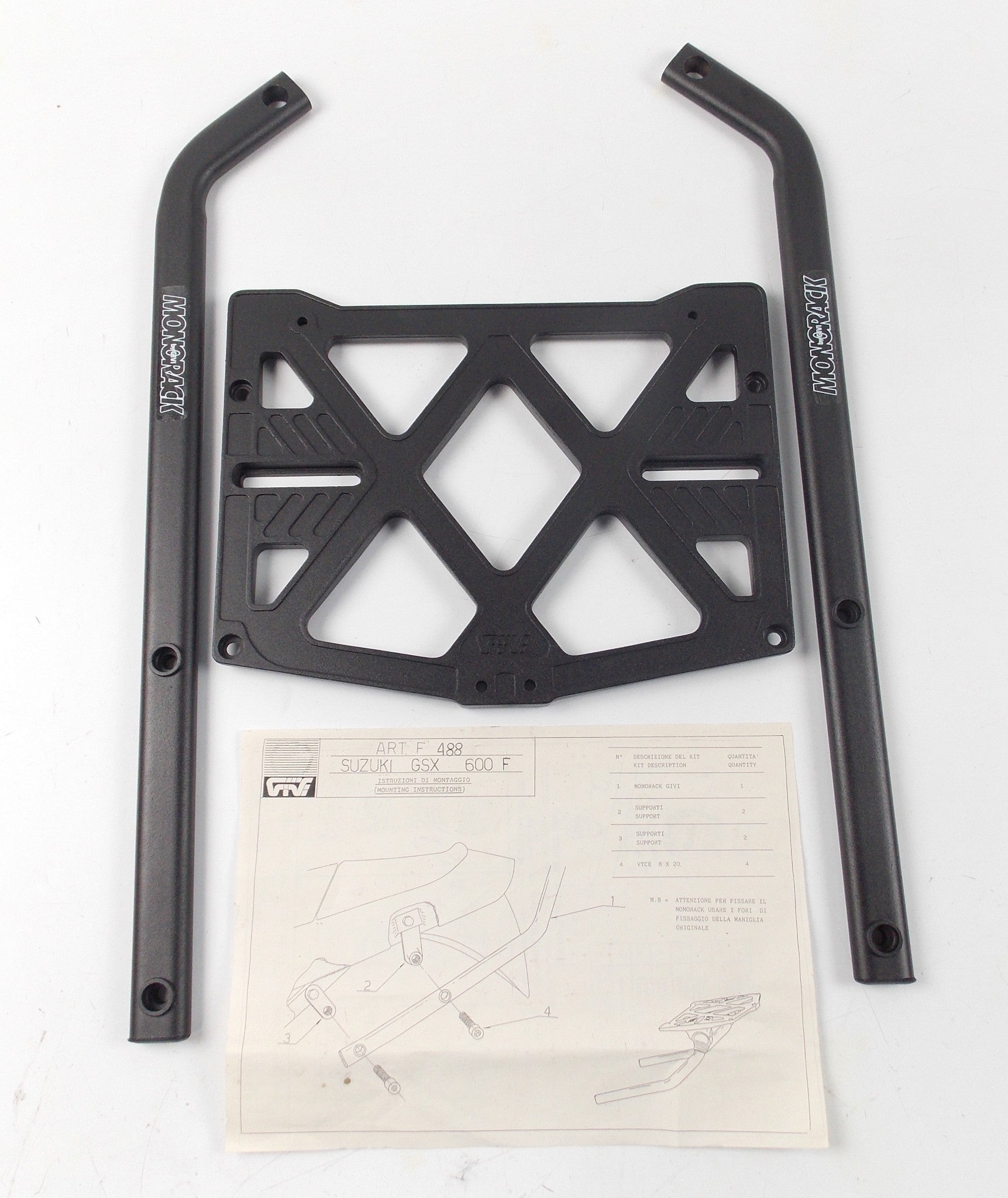 NOS GIVI LUGGAGE CARRIER PLATE MOUNTING BRACKET SUZUKI  1988 GSX 600 F ART F 488 - MotoRaider