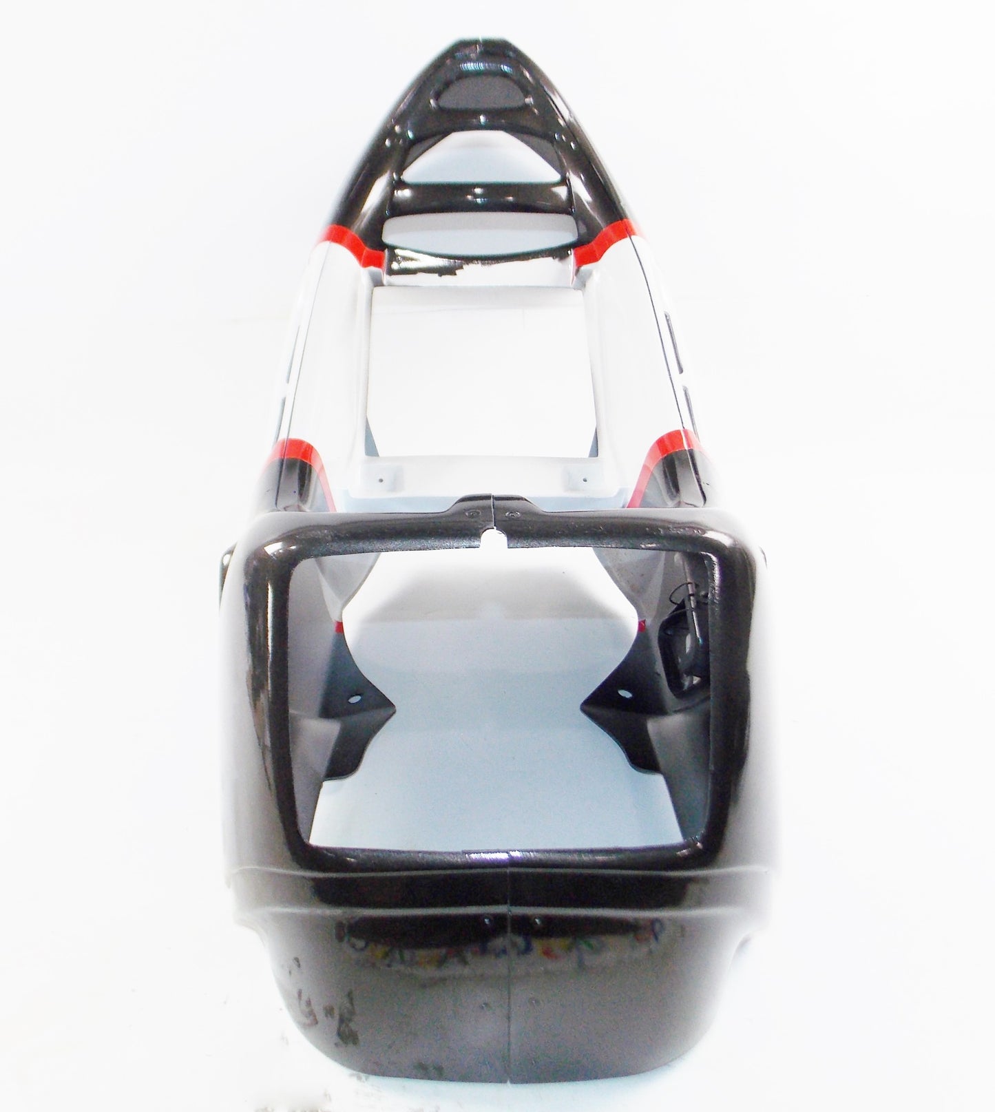 NOS CAGIVA 1986 ALETTA ORO 125 S2 ELECTRIC WHITE/BLACK FRONT FAIRING 800052303 - MotoRaider