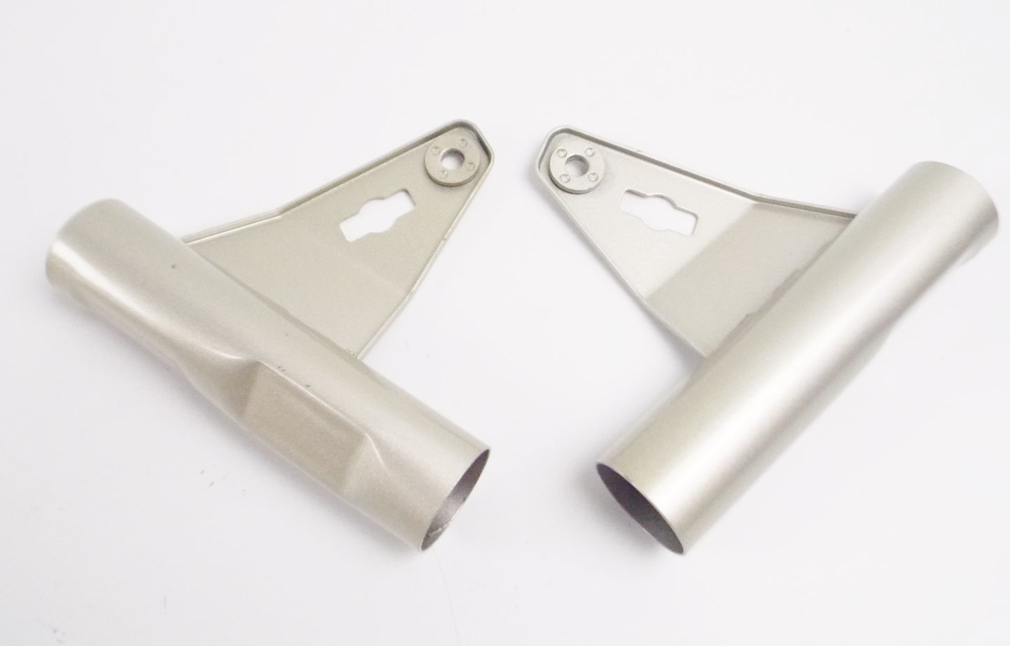 ZUNDAPP LAVERDA LZ50 RIGHT LEFT HEADLIGHT MOUNT SUPPORT SILVER 50203097 50203098 - MotoRaider