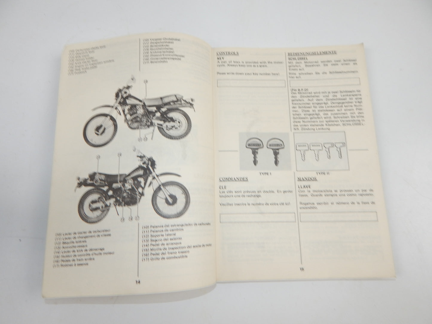 1982 SUZUKI DR500-S USER OWNER MANUAL BOOK 99011-37432-01M MULTI LANGUAGE - MotoRaider