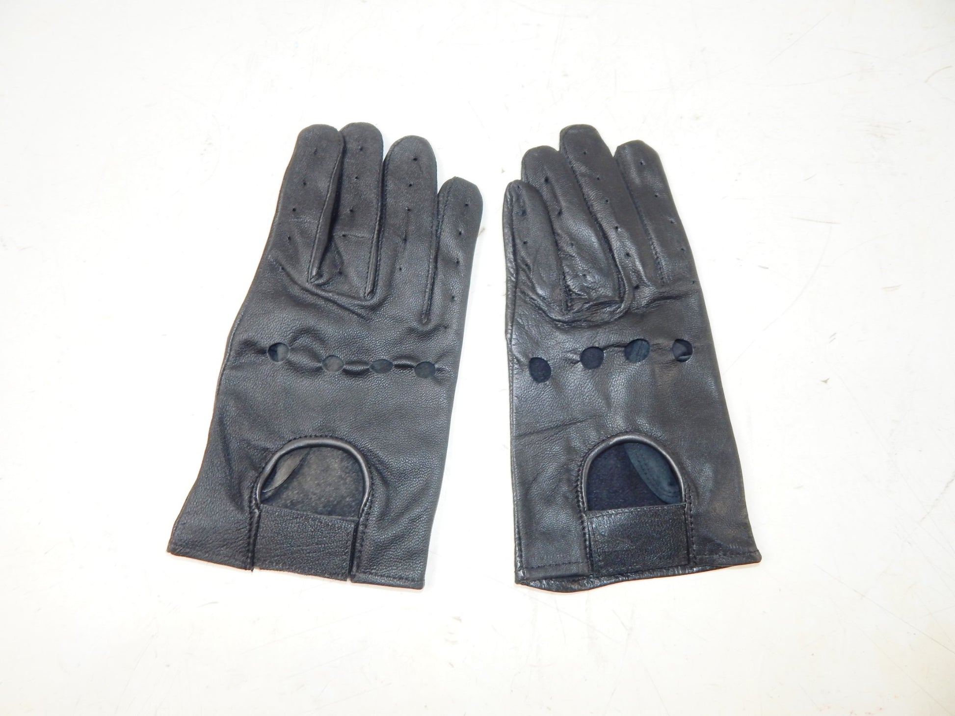 PRO SPORT PERFORMANCE BLACK LEATHER PAIR GLOVES SIZE LARGE MOTORCYCLE RIDING - MotoRaider