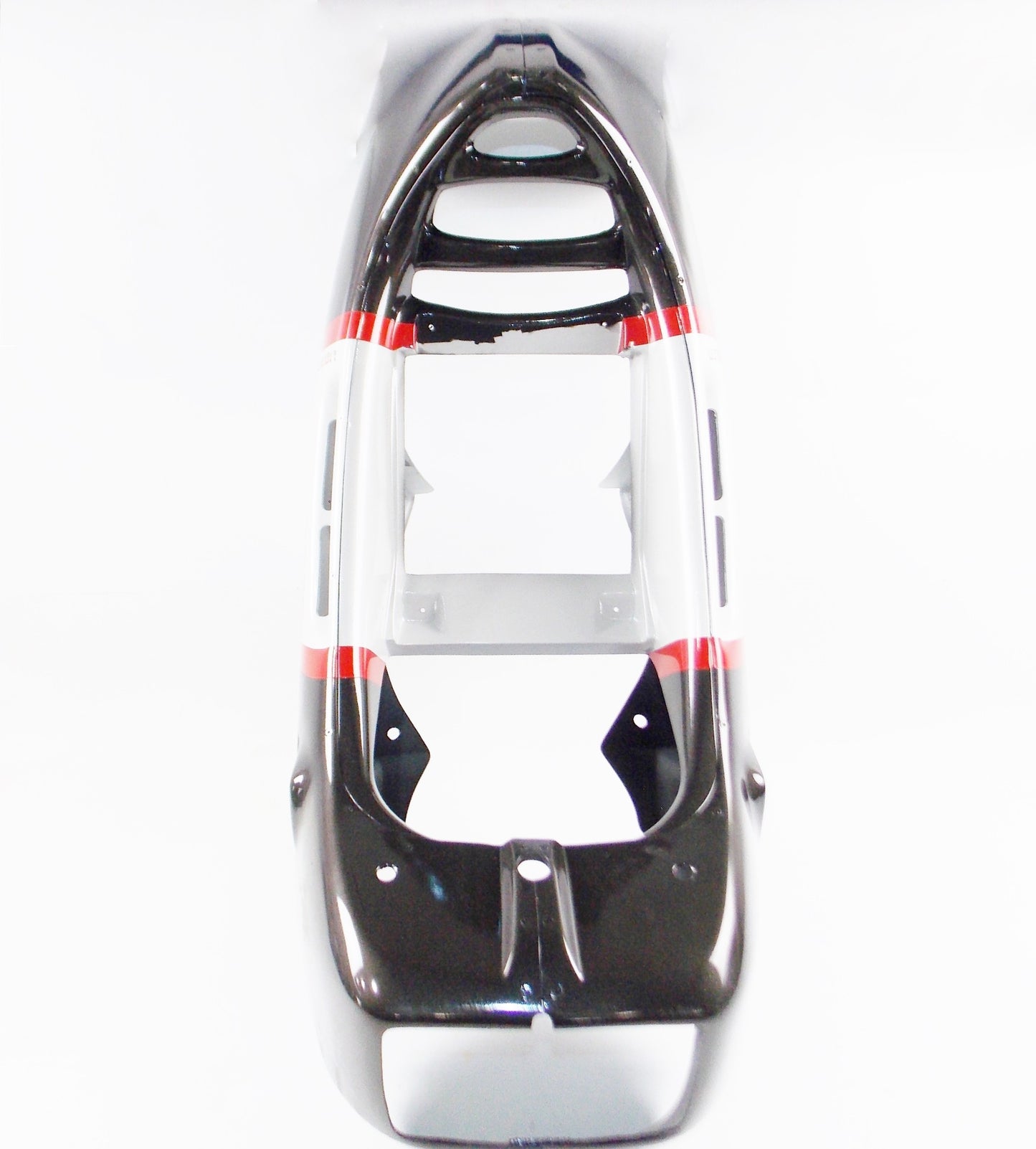 NOS CAGIVA 1986 ALETTA ORO 125 S2 ELECTRIC WHITE/BLACK FRONT FAIRING 800052303 - MotoRaider