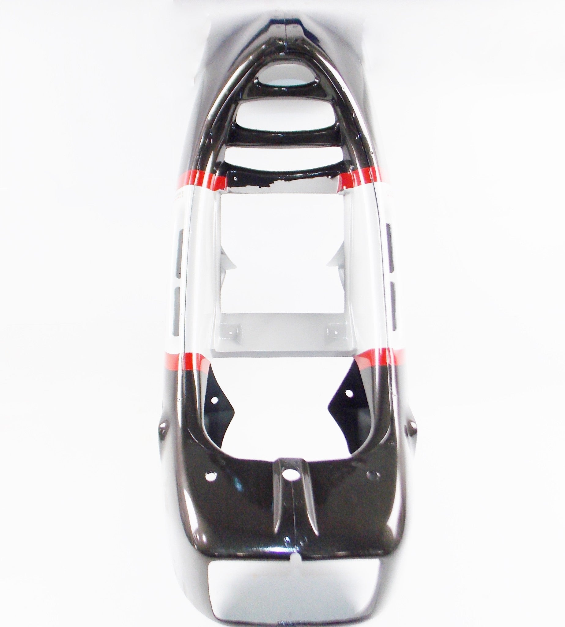 NOS CAGIVA 1986 ALETTA ORO 125 S2 ELECTRIC WHITE/BLACK FRONT FAIRING 800052303 - MotoRaider