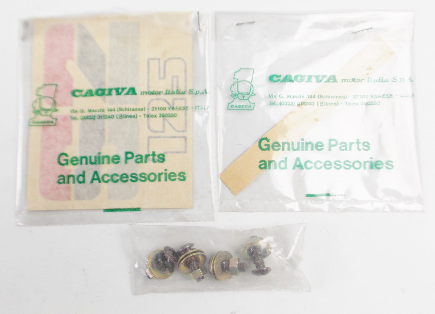 NOS CAGIVA 1986 ALETTA ORO 125 S2 ELECTRIC WHITE/BLACK FRONT FAIRING 800052303 - MotoRaider