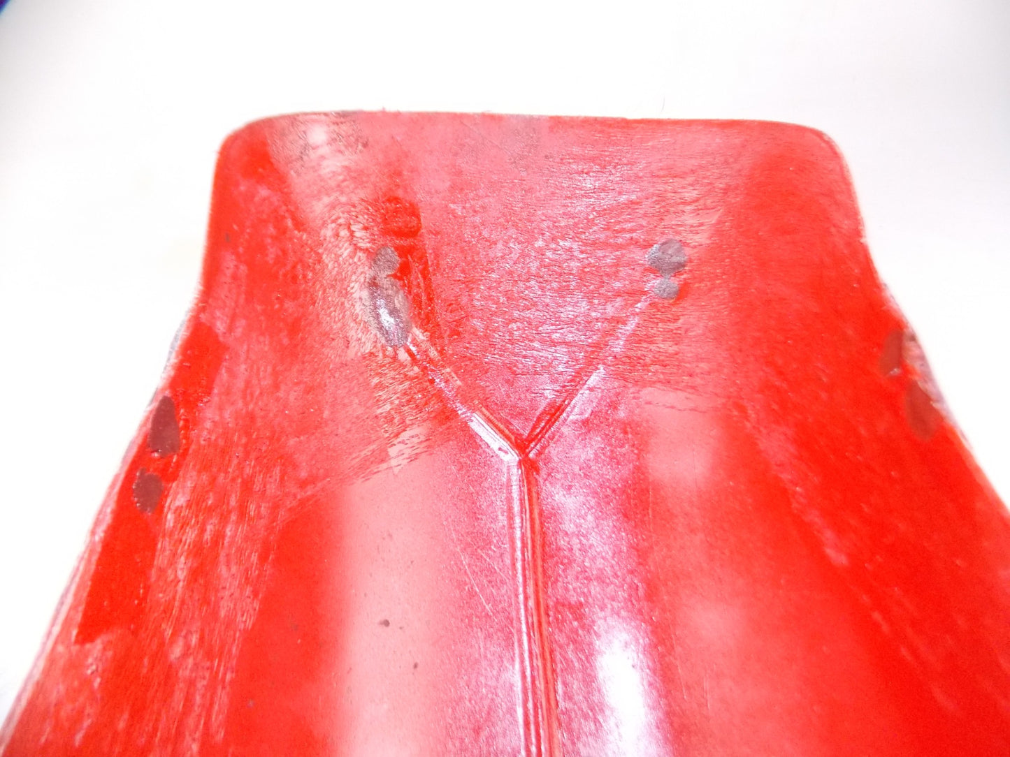VINTAGE MOTORCYCLE M.ROBERT 352 RED MOTOCROSS REAR FENDER L=26" W=7" - MotoRaider