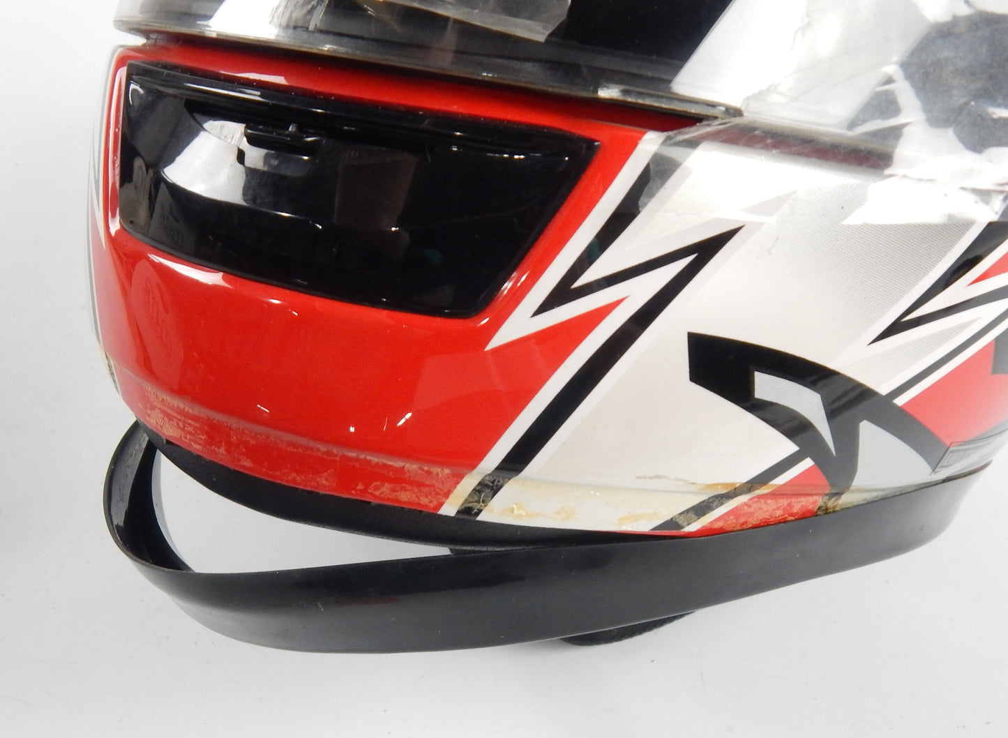 HJC LT-20 MOTORCYCLES FULL FACE HELMET RED/GREY/WHITE/BLACK CLEAR SHIELD SIZE M - MotoRaider