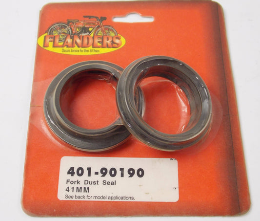 FLANDERS FORK DUST SEALS YAMAHA 1989-90 YZ 125 KAWASAKI 1990 KX 125 401-90190 - MotoRaider