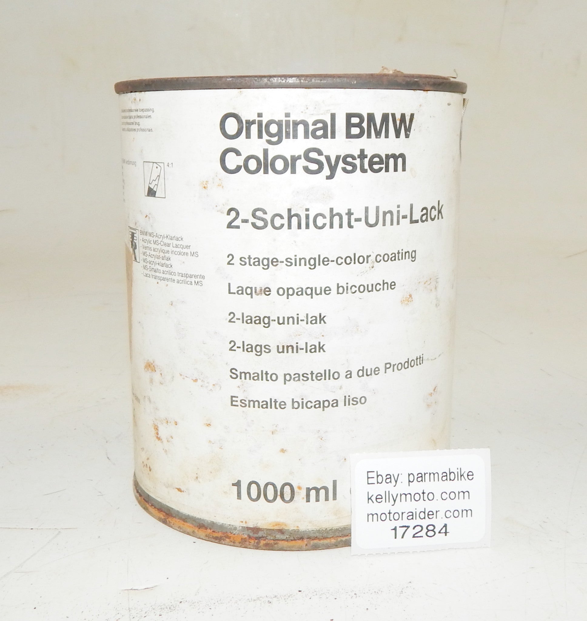 OEM BMW ACRYLIC PAINT COBALT BLUE (Kobaltblau) CAN 1000ml 2 BMW 321 51912324560 - MotoRaider
