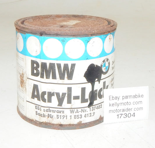 OEM BMW PAINT CAN 250ml ACRYLIC VARNISH BMW 086 BLACK (SCHWARZ) 51911853412 - MotoRaider