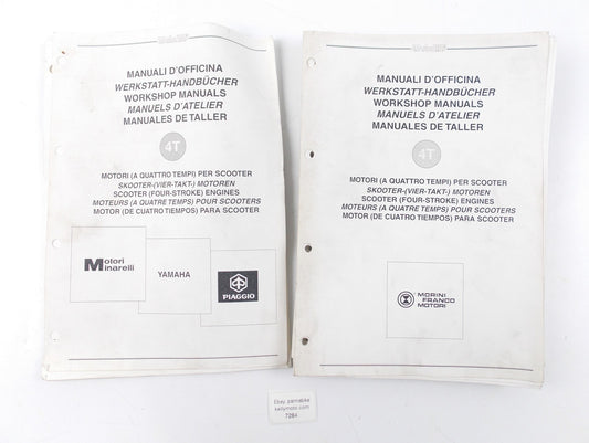 MALAGUTI MINARELLI YAMAHA PIAGGIO MORINI MOTOR WORKSHOP MANUAL SCOOTER 4 STROKE - MotoRaider