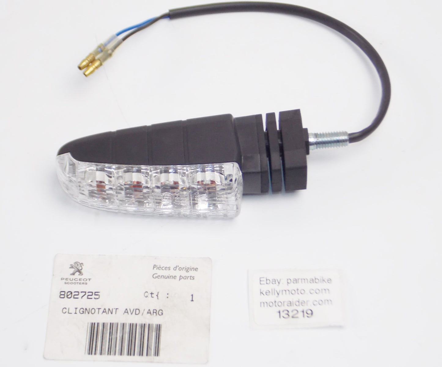 OEM PEUGEOT TURN SIGNAL LIGHT BLINKER FLASHER CLEAR LENS RIGHT LEFT 802725 - MotoRaider