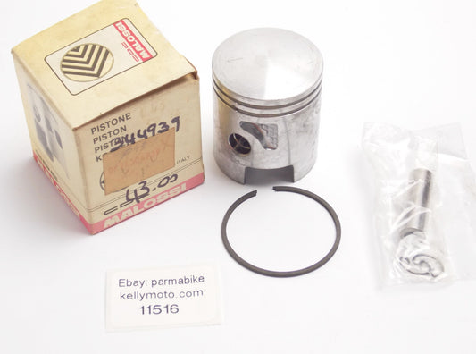 NOS MALOSSI 344939 PISTON+RING+PIN+CLIPS DIAMETER 43 mm PIAGGIO CIAO/SI/BOXER - MotoRaider