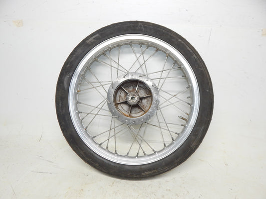 1970's GILERA GIUBILEO 125 FRONT WHEEL 17" RIM HUB SPOKES VINTAGE ITALY - MotoRaider