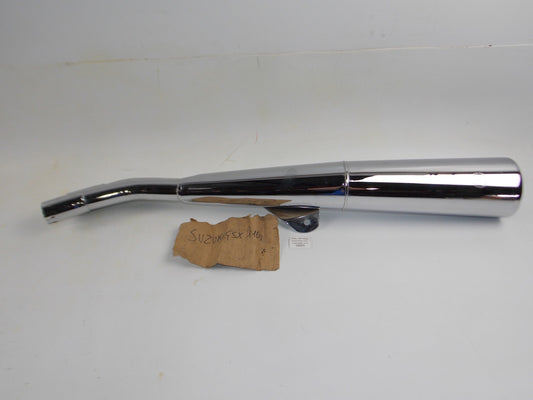 DECIBEL 2 IN 1 RH CHROME EXHAUST MUFFLER SUZUKI GSX1100 INLET D=41mm - MotoRaider