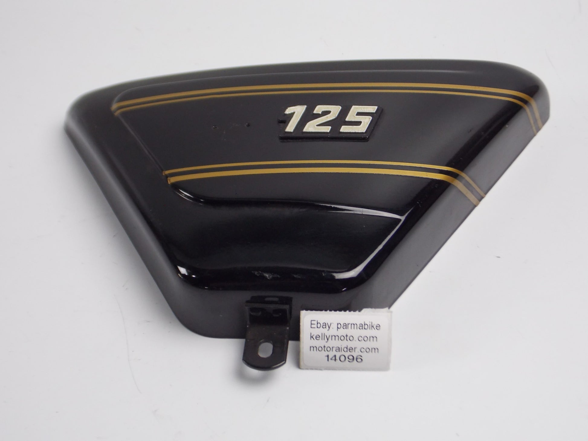 NOS OEM LAVERDA LZ 125 175 LEFT SIDE FRAME COVER PANEL BLACK 61706050 61 706 050 - MotoRaider