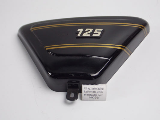 NOS OEM LAVERDA LZ 125 175 LEFT SIDE FRAME COVER PANEL BLACK 61706050 61 706 050 - MotoRaider