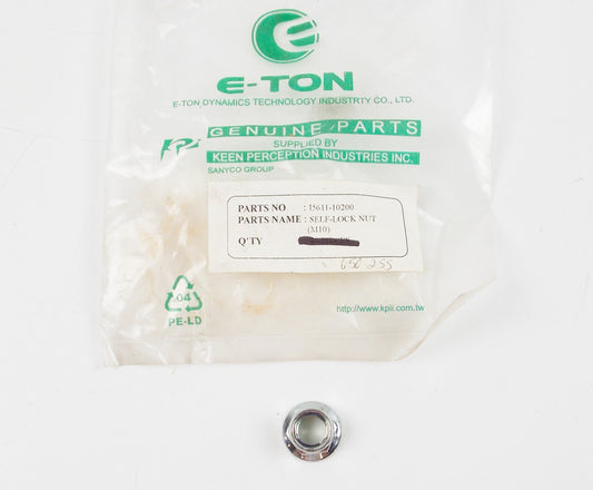 NOS OEM E-TON MOTORCYCLES 50cc SELF LOCK NUT M10 650255 | 15611-10200 - MotoRaider