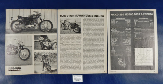 ORIGINAL 1967 CYCLE WORD MAGAZINE ROAD TEST MAICO 360 MOTOCROSS ENDURO VINTAGE - MotoRaider