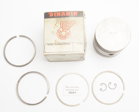 NOS DINAMIN PISTON + RINGS + PIN + CLIPS SSET CPL. D. 75.5 mm HIGHT 70 mm - MotoRaider