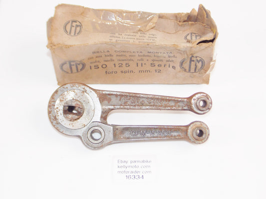 CFM CONNECTING ROD ISO 125 cc 2nd SERIES FORO SPIN. 12 mm, OVERALL LENGTH 154 mm - MotoRaider