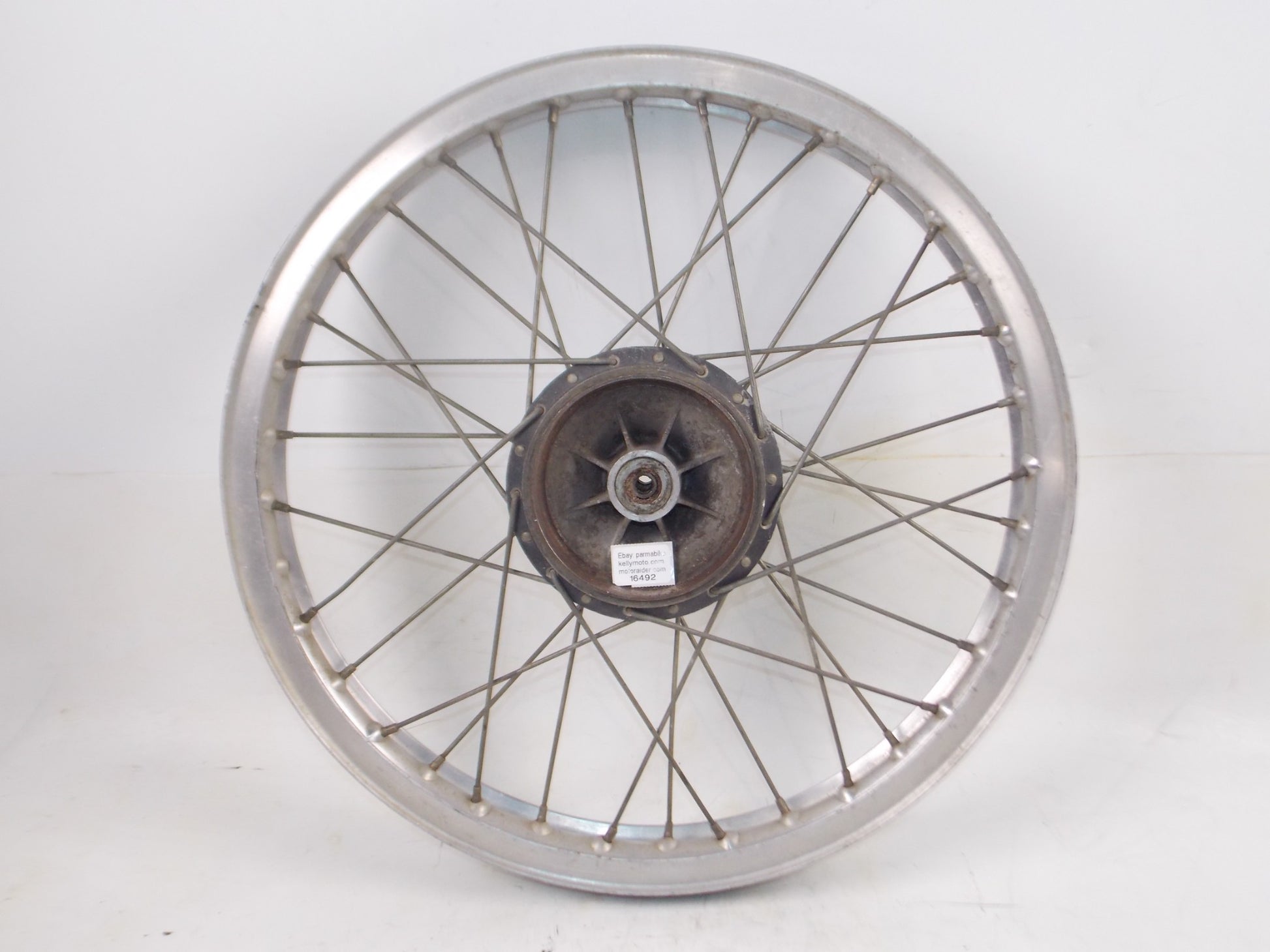 1970's HUSQVARNA 21" FRONT WHEEL AKRONT RIM SPOKES HUB VINTAGE MOTOCROSS ENDURO - MotoRaider