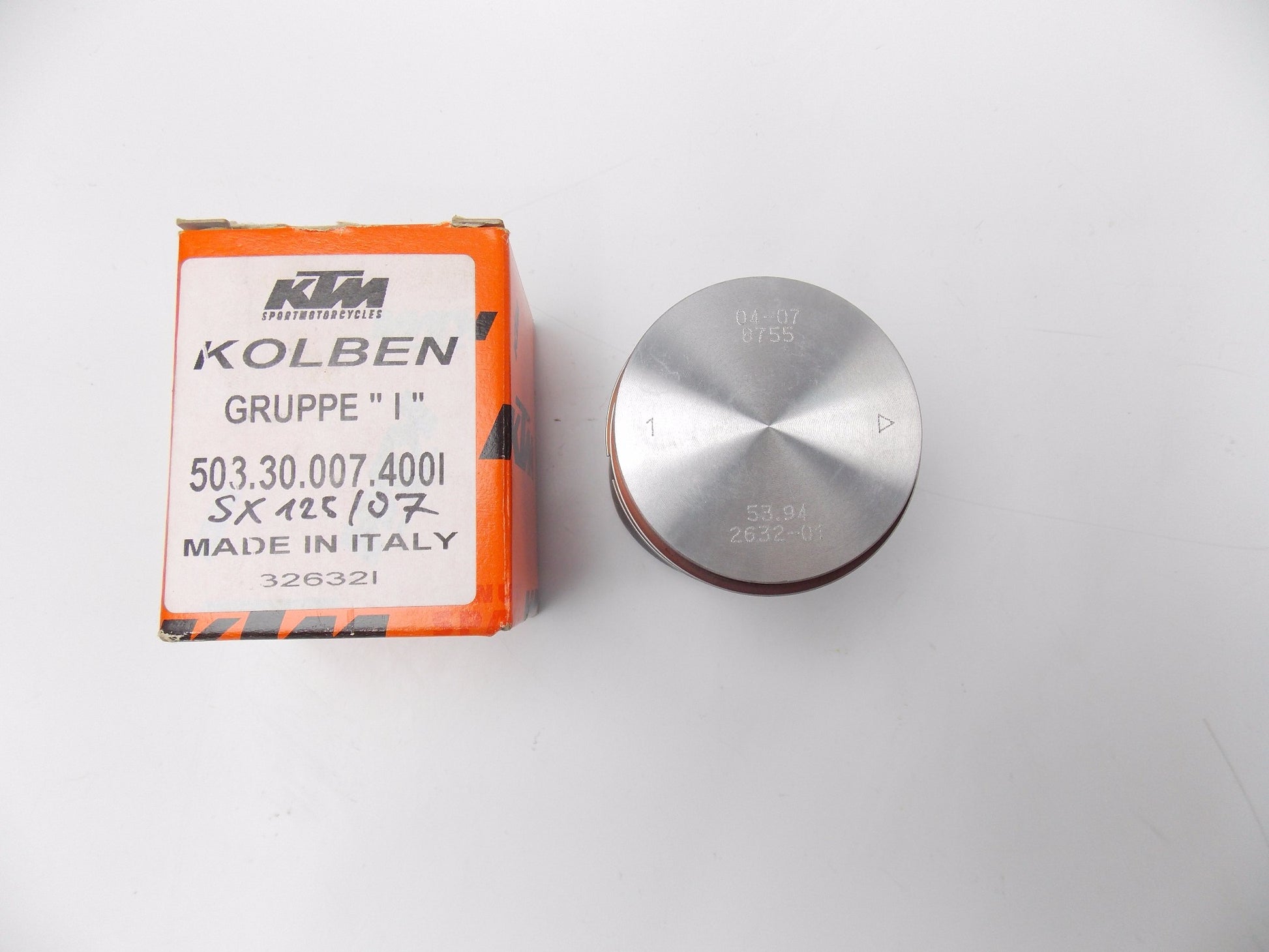 NOS OEM KTM 2007 SX 125 PISTON SET 54 mm 40330007400 | 403.30.007.400 (I) - MotoRaider