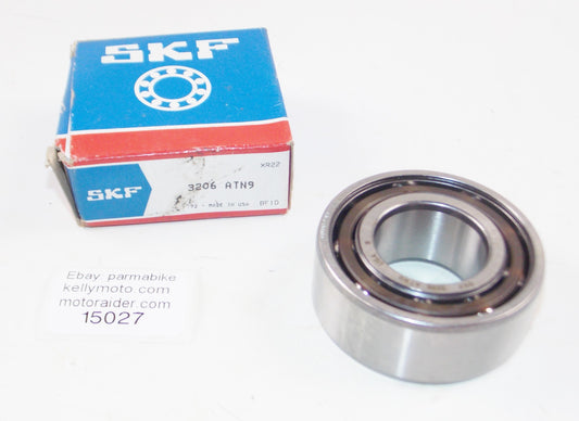SKF 3206 ATN9 ANGULAR CONTACT BALL BEARING, DOUBLE ROW D 30x62x23.8mm motorcycle - MotoRaider