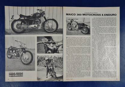 ORIGINAL 1967 CYCLE WORD MAGAZINE ROAD TEST MAICO 360 MOTOCROSS ENDURO VINTAGE - MotoRaider