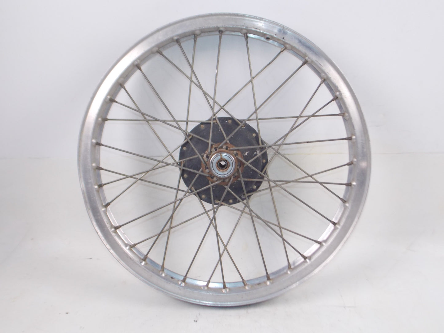 1970's HUSQVARNA 21" FRONT WHEEL AKRONT RIM SPOKES HUB VINTAGE MOTOCROSS ENDURO - MotoRaider